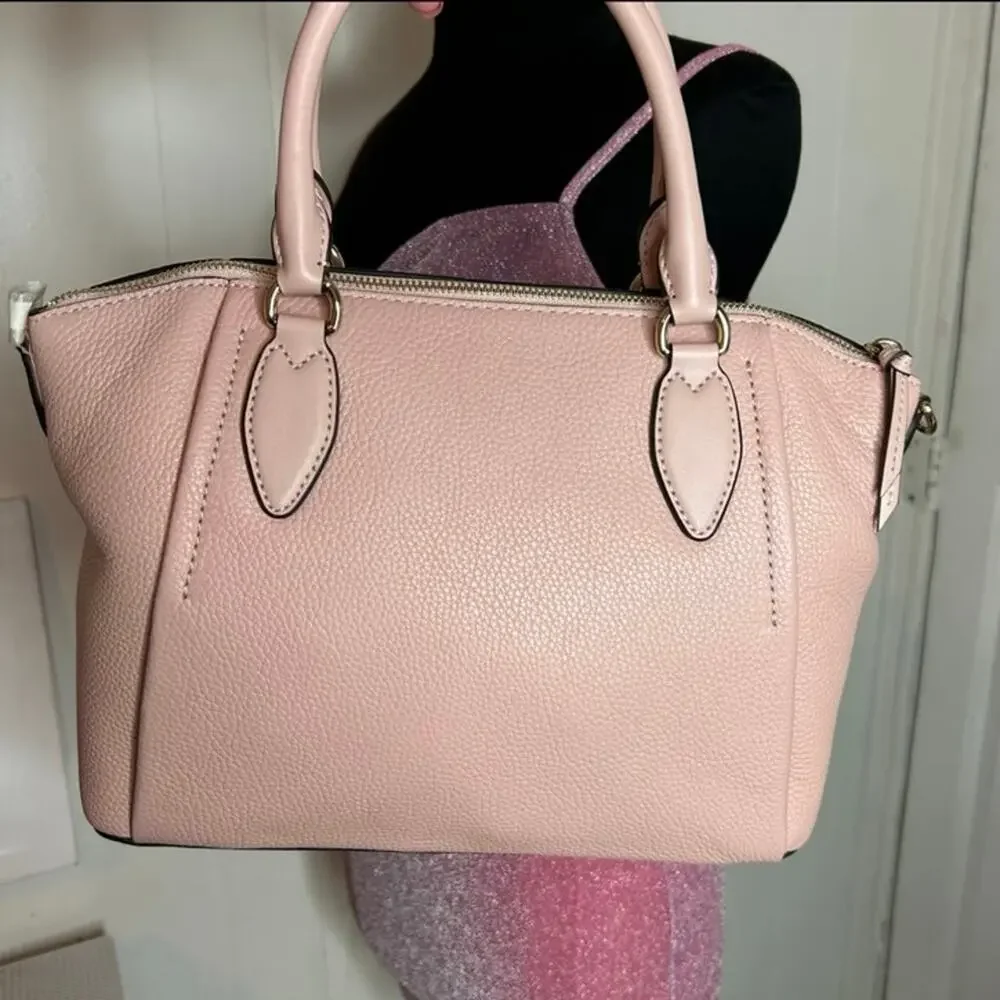 ♡ Michael Kors Pink Sienna Pebbled Leather Satchel (HB-14)